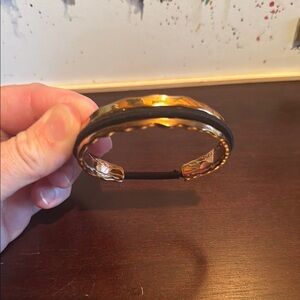 Gold Cuff Hair Tie Holder Bracelet
